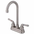 thumbnail image 7 of Kingston Brass GKB492 Water Saving Magellan Bar Faucet with Lever Handles, Satin Nickel with Chrome Trim, 7 of 7