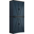 thumbnail image 7 of 71in Farmhouse Kitchen Pantry Cabinet,Tall Storage Cabinet with 4 Doors and Adjustable shelves,with Load-Bearing Steel Pipe,Wood Storage Cabinets for Kitchen,Dining Room,Bathroom(Rustic Blue), 7 of 7