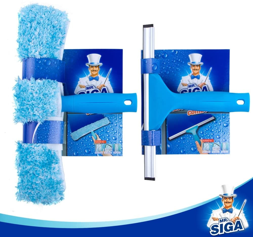  MR.SIGA 54.3 inch Long Extension Pole, Adjustable 4 Pieces  Aluminum Pole for Window Squeegee : Health & Household