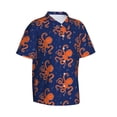 thumbnail image 2 of Balery Octopus Print Men's Hawaiian Shirts Short Sleeve Beach Shirt Relaxed Fit Vacation Button Down Shirts-Medium, 2 of 9