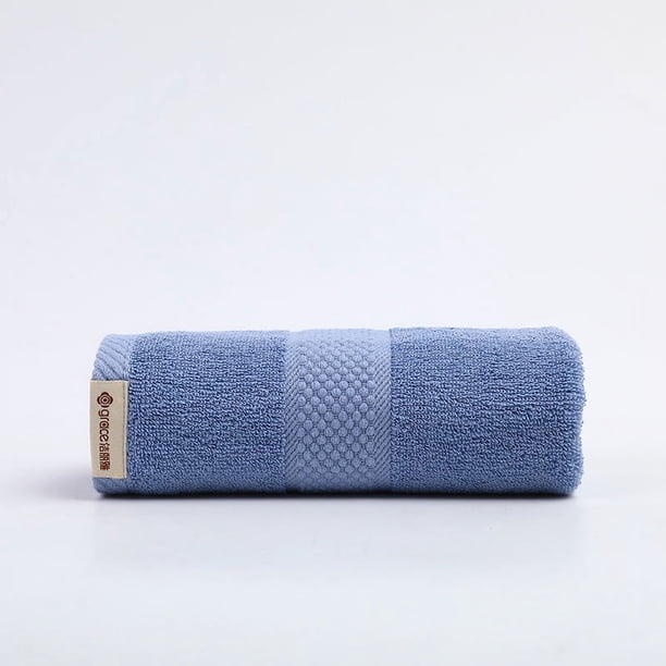 Nvzi 2 toallas de baño de algodón puro, toalla de mano de algodón suave para el hogar, súper suave, altamente absorbente, 28,35 x 13,39 pulgadas (azul oscuro)