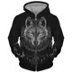 thumbnail image 1 of Nueva sudadera con cremallera de lobo con estampado 3D, sudadera con cremallera de gran tamaño para hombre, sudadera informal de calle, ropa de otoño e invierno para hombre, 1 of 5