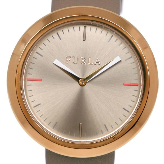 Pre-Owned Furla Watch Stainless Steel x Leather Quartz Analog Display Grey Dial... (Good)