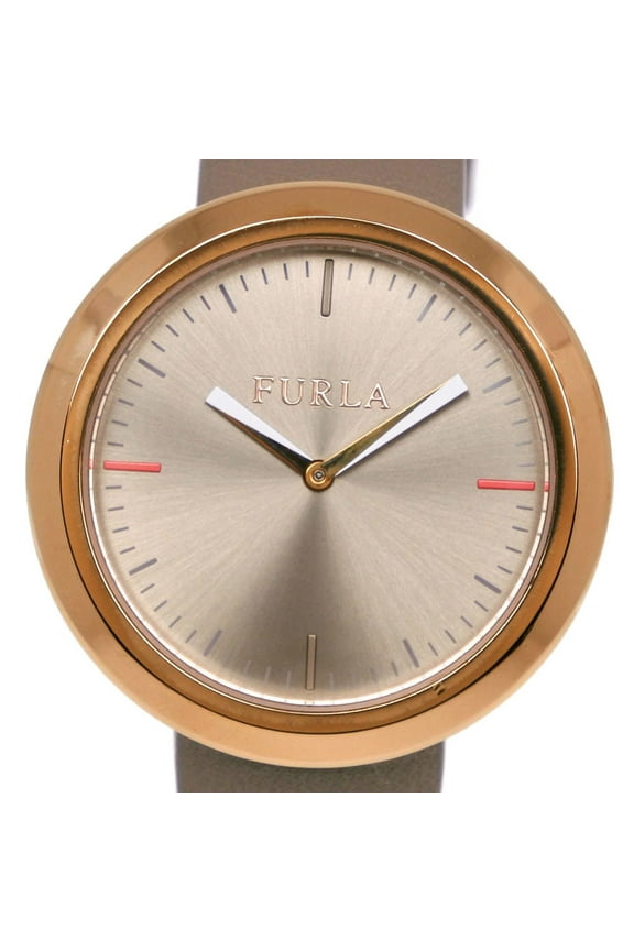 Pre-Owned Furla Watch Stainless Steel x Leather Quartz Analog Display Grey Dial... (Good)