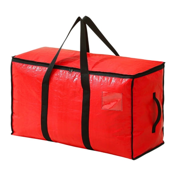 Unique Bargains 1 Pc Size L Storage Bag Storage Bins 27.01"x11.42"x17.72" Red PP