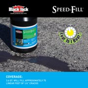 Gardner-Gibson Black Jack Speed-Fill 6438-9-34 Elastic Crack Filler, Liquid, Black, Mild Hydrocarbon, 1 gal Jug — Residential Use, Standard Application