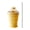 Yellow, variant on 325ml Folding Ice Puck Cup, Silicone Straw Tumbler for Travel, Blue