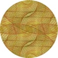 thumbnail image 1 of Ahgly Company Indoor Round Patterned Golden Brown Yellow Area Rugs, 4' Round, 1 of 6