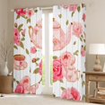 thumbnail image 2 of Manfei Romantic Pink Rose Black Out Curtains, Garden Flower Floral Curtains Pack of 2 (42x63 Each), Vintage Western French Style Bedroom Curtains, Window Curtains Bedroom Decor, 2 of 6