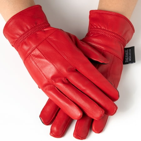 Leather Equestrian Gloves - Alpine Swiss Womens Touch Screen Gloves Leather Phone Texting Glove Thermal Warm