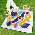 thumbnail image 6 of Tropical Fruits with Exotic Flavors Waterproof Picnic Blanket with Foldable Zipper, Suitable for Outdoor Use, Suitable for Travel, Camping, Beaches, Parks, Grasslands, Picnic Blanket Accessories, 6 of 7