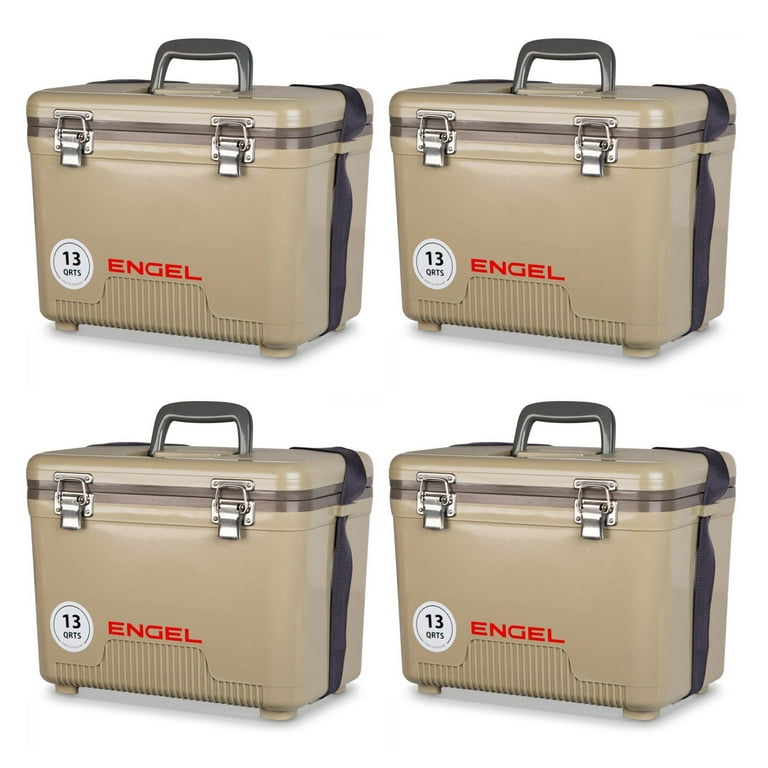 Engel 13 Quart Lightweight Fishing Dry Box Cooler with Shoulder