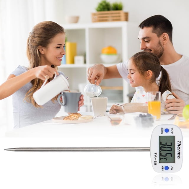 Termómetro de sonda de alimentos Herramienta de temperatura de cocción de carne de barbacoa digital electrónica Likrtyny Oficina Multiescena Multifunción