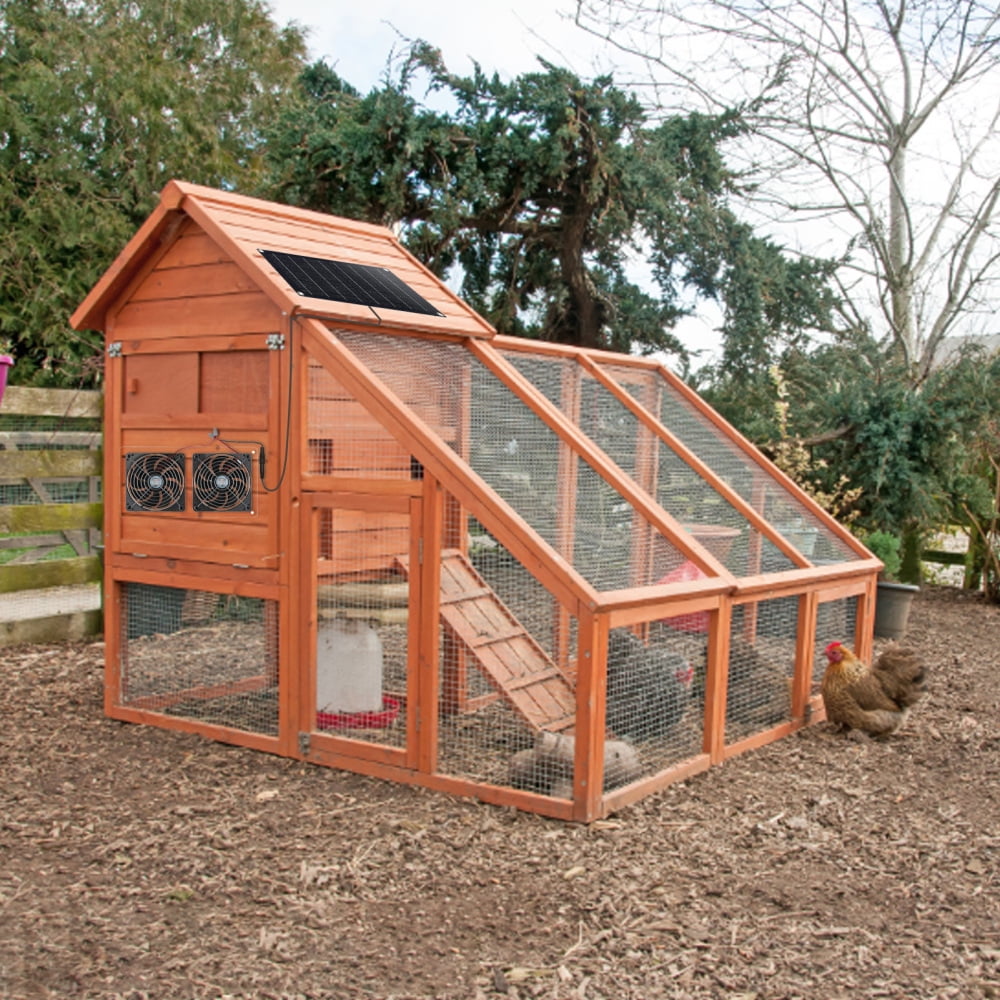 Durable 10W Solar Panel Fan Weatherproof Dual Cooling Fans for Small