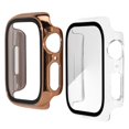 thumbnail image 1 of 2 Pack PC Case with Tempered Glass Screen Protector Compatible with Apple Watch Series 3 Series 2 42mm, HD Overall Shockproof Protective Cover for iWatch rosegold and transparent, 1 of 5