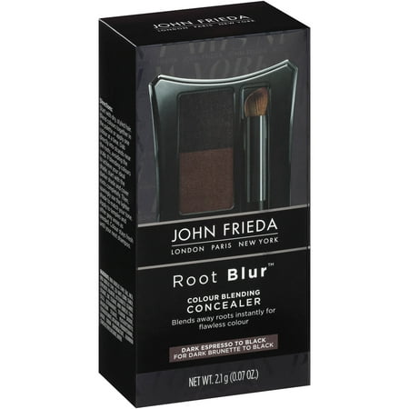 John Frieda Root Blur Root Concealer Dual Shade Mineral-pressed Powder Compact Dark Espresso to Black, 0.07