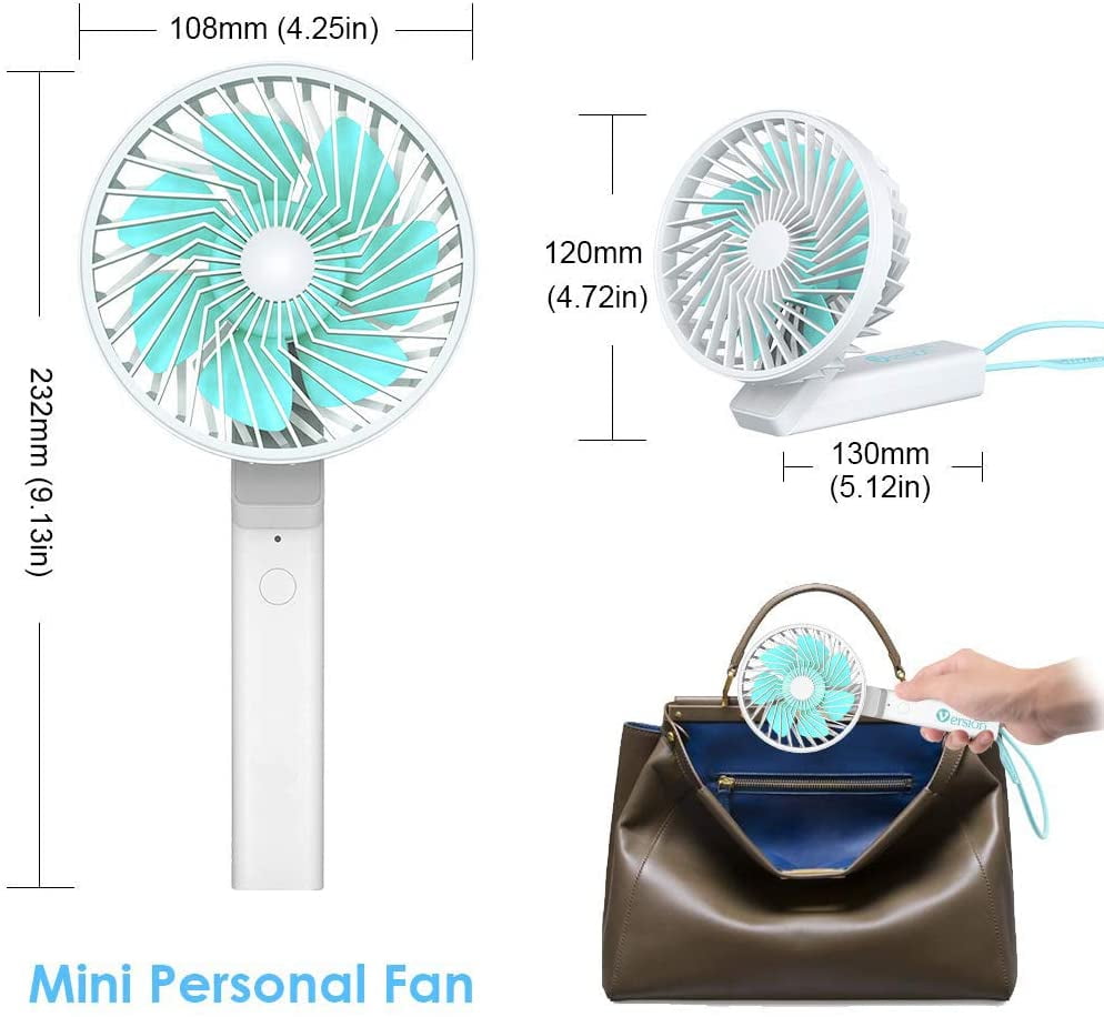 WINDFIRE Handheld Fan Portable Personal Cooling Fan Desk Table Fan