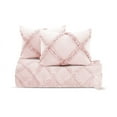 thumbnail image 2 of HNB Store 3pc Duvet Cover Set | 1000 TC Egyptian Cotton | SKP Plus Size Duvet Cover with 2 Pillowcases | Blush | Diamond Ruffle, 2 of 7