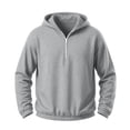 thumbnail image 6 of MaFYtyTPR Men's Half Zip Hoodie Sweatshirt Long Sleeve Casual Pullover with Pockets for Fall Winter 01-Gray XL, 6 of 6