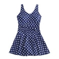 thumbnail image 4 of kamemir One Piece Swimsuits for Women Modest Tummy Control Swimdress Vintage Bathing Suits Skirt Swimwear(Navy,S), 4 of 6