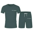 thumbnail image 4 of Los Angeles Graphic Short Sets for Men Crewneck T Shirt and Shorts 2 Piece Matching Set Mens Summer Outfits, 4 of 4