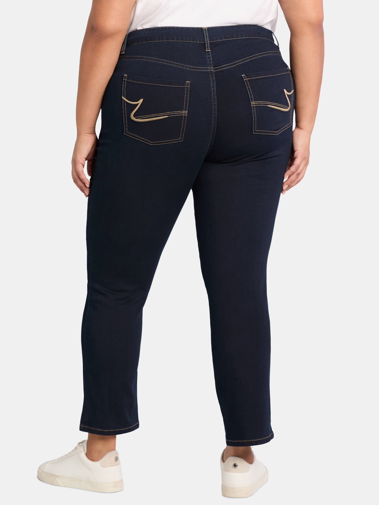 Just My Size 5 Pocket Stretch Jeans, Women's Plus and Women's Plus Petite,  Sizes 16W-26W - Walmart.com