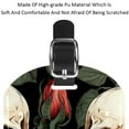 thumbnail image 4 of Square 2Pack PU Leather Roses and Skull Cruise Luggage Tag with Privacy Cover and Name ID Tag for Travel Handbags Backpacks Luggage Tags, 4 of 6