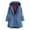 Blue#fleece jackets, variant on DDAPJ pyju Bed Jackets for Women Plus Size Fuzzy Fleece Hoodie Coat Plaid Button Down Blanket Jacket with Pockets Green L