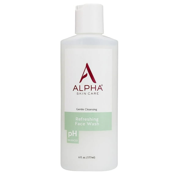 Alpha Skin Care Refreshing Face Wash with Citric AHA Anti-Aging Formula for All Skin Types, 6 fl oz