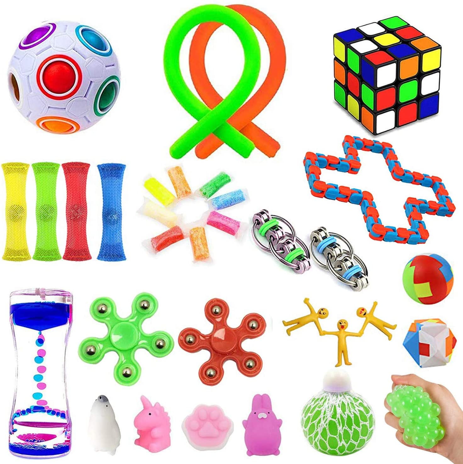 32 Pack Sensory Fidget Toys Set，stress Relief Hand for Adults Kids ADHD Add Anxi for sale online 