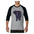 thumbnail image 1 of Mens Raglan Sleeve Baseball T-Shirts - Elephant, 1 of 5