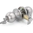 thumbnail image 2 of Stainless Steel Exterior Door Handle Round Security Front Door Lock1pcssilver/YY, 2 of 5
