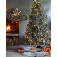 thumbnail image 3 of Blue Orange Fall Christmas Tree Skirt 48 Inches Large Christmas Skirt Tree, Thanksgiving Pumpkins Ombre Tree Skirt Christmas Decorations for Fireplace Party Holidays Indoor Outdoor, 3 of 7