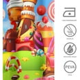 thumbnail image 5 of Sweet Candy Shower Curtain - Ice Cream Shower Curtains Candies Dessert Lollipop Cupcake Bath Curtain 72x72 Inch for Bathroom Decor with Hooks, 5 of 6