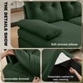 thumbnail image 2 of 111" Sectional Couch for Living Room, 4 Seater U-Shaped Sofa Couches with Double Chaise Polyester Fibre, Green, 2 of 7