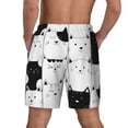 thumbnail image 4 of Gaeub Doodle Cute Cat Mens Swim Trunks Stretch Beach Shorts Quick Dry for Men Swim Shorts Swimwear with Pockets- Small, 4 of 9