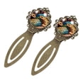 thumbnail image 2 of Pangolin Book Lovers' Vintage Copper-Colored Lace Bookmarks: Stainless Steel Book Markers, Set of 2, 2 of 5