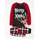 thumbnail image 4 of PatPat Mosaic Family Matching Reno Merry Christmas Pijamas Set (Resistente Al Fuego), Hombres Mujeres Baby Kid's Loungewear, 4 of 4