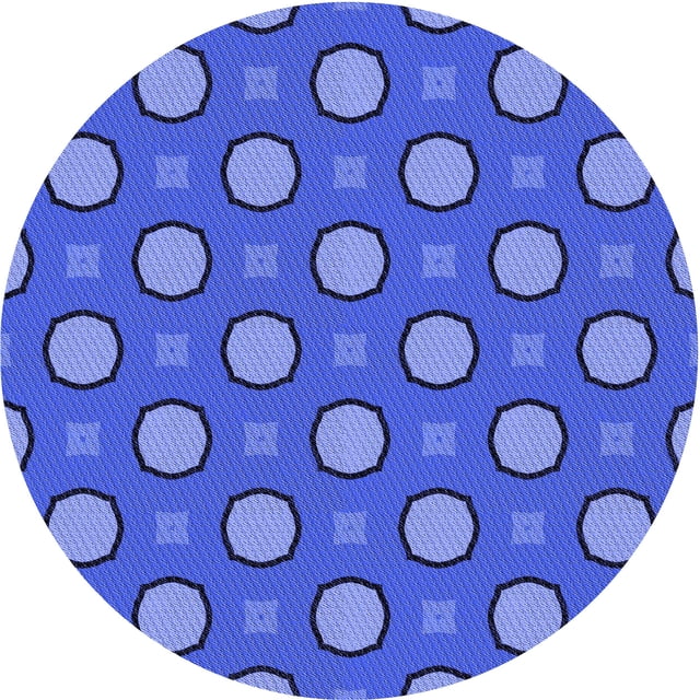 Ahgly Company Tapis Rond Lavable en Machine Intérieur Transitionnel Bleu Ciel, 6 Pieds Rond
