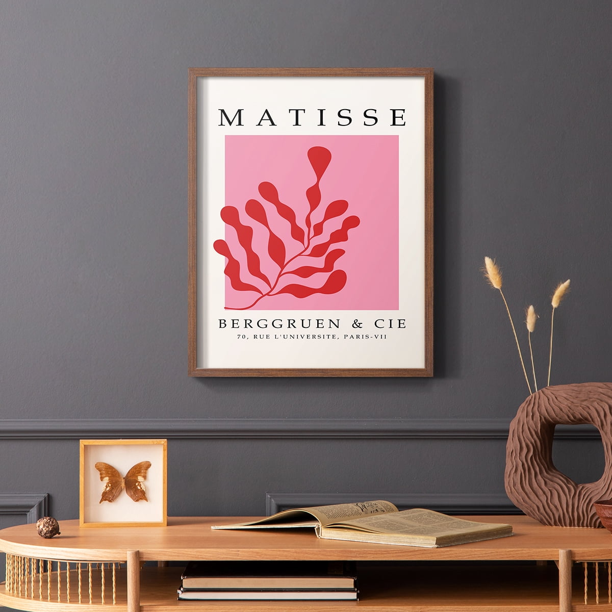 Matisse CCCXXXVII in Brown Solid Wood 22 x 28 Framed Print