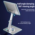 thumbnail image 3 of ZLight Tablet Stand Foldable 360 Degree Rotating Multi-angle Height Adjustable Retractable Holder Mount Desktop Mobile Phone Silver, 3 of 6