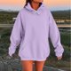 thumbnail image 2 of Sudaderas de moda,Sudadera informal con capucha para mujer, color liso, cuello redondo, manga larga, corte holgado, mezcla de poliéster, ropa de calle cómoda para uso diario, sopatenor, 2 of 9