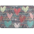 thumbnail image 4 of SKYSONIC Valentine Handwritten Words Non-Slip Area Rug, Romantic Hearts Floor Carpet Comfort Floor Mats Decor for Indoor Front Porch Living Room Bedroom Kitchen, 36"x24", 4 of 5