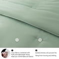 thumbnail image 6 of LEAFAX Sage Green Comforter Set Queen Boho Bedding Set Exquisite Tassel Pattern Microfiber Filling, Cozy Lightweight All Season, 5-Piece, 6 of 7