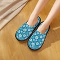 thumbnail image 5 of KLL Daisies Flowers Slippers for Women Men House Slip on Indoor Outdoor Bedroom Furry Fleece Lined Ladies Comfy Anti-Skid Rubber Hard Sole-Medium, 5 of 8