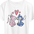 thumbnail image 3 of Disney - Lilo & Stitch - Angel & Stitch Share Kisses - Women's Short Sleeve Graphic T-Shirt, 3 of 5