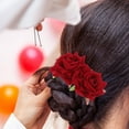 thumbnail image 3 of LABSERRON Elegant Wedding Hair Comb with Rose Flower Design for Bridal Party and Daily Outfits 2 Pieces, 3 of 8