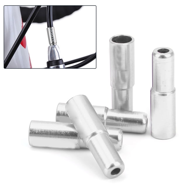 Embouts de Câble de Frein, Embouts de Câble de Frein 5 mm Portables Réutilisables à Haute Rigidité pour Câble de Frein Argent, Or, Noir