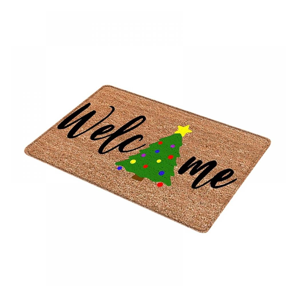 Baywell Christmas Indoor Door Mat Holiday Doormats Decorative Entrance