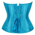 thumbnail image 4 of MEICHEN Vintage Satin Strapless Bustier Tops for Women Elegant Party Front Closure Corset Tummy Control Shapewear for Everyday Outfits, 4 of 8